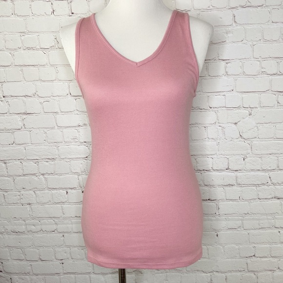 Tommy John Tops - Tommy John Pink Sparkle V-neck Tank Top Medium NWT